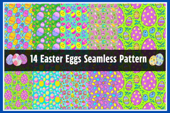 14 Easter Eggs Seamless Pattern: A Festive Design Asset