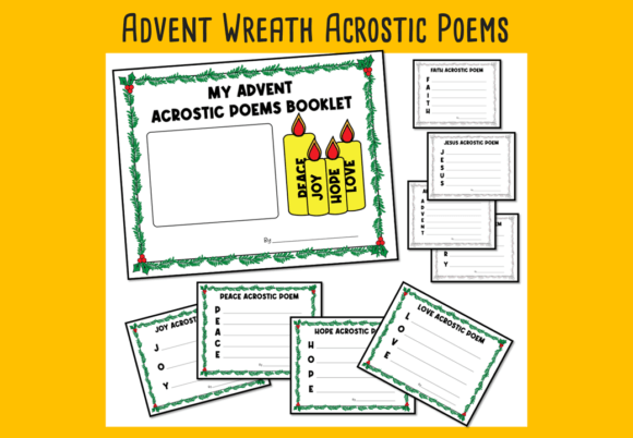 Advent Wreath Acrostic Poems: A Creative Writing Template