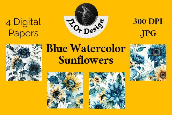 Blue Watercolor Sunflowers Wallpapers: A Fresh Take on Floral Design