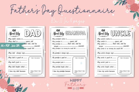 Father's Day Questionnaire Interior: A Creative Asset for Personalized Projects