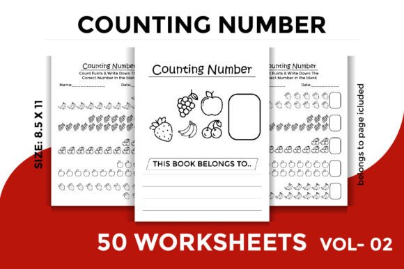 Math Counting Number Activity Worksheets for Preschool Learning
