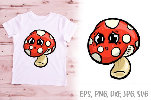 Mushroom Toadstool Cartoon Character SVG: A Whimsical Design Asset