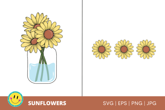 Sunflowers Summer Flowers: Your Go-To SVG & PNG Design Assets