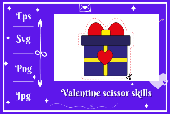 Valentine Present Scissor Skills: A Creative Asset for Publishers